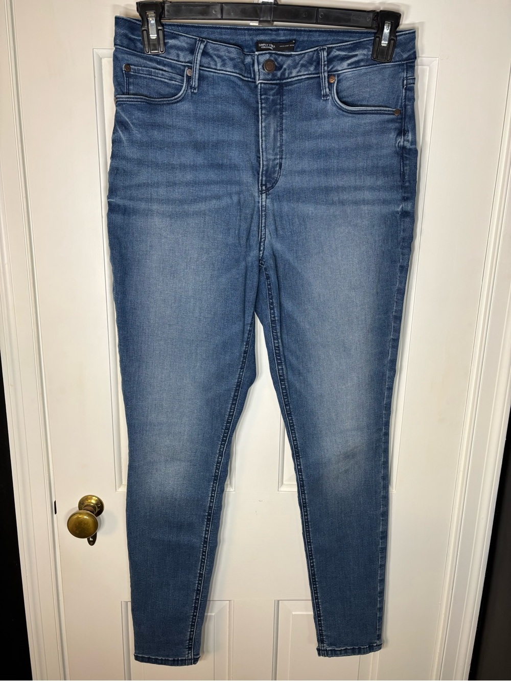 Simply Vera Vera Wang Skinny Blue Jeans High Rise Women’s Size 12
